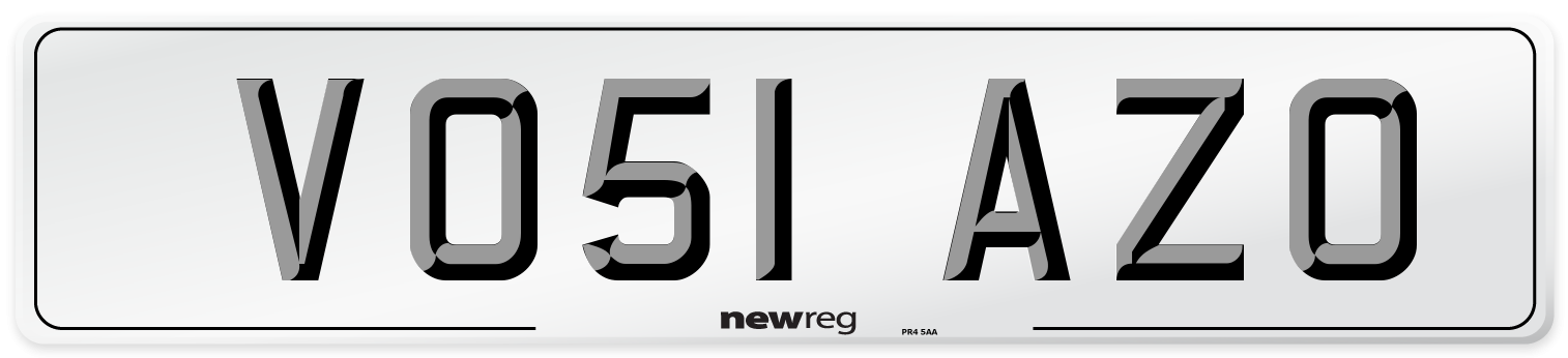 VO51 AZO Number Plate from New Reg